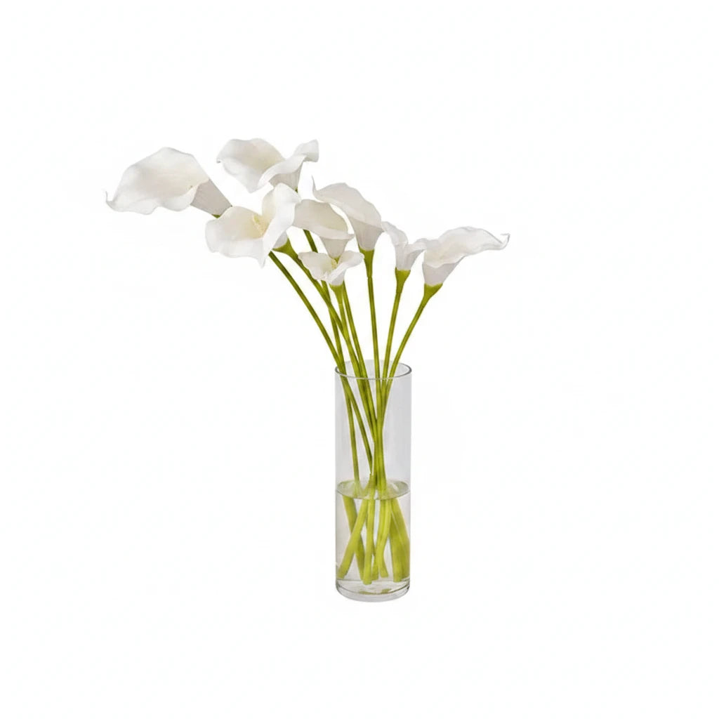 5 fleurs de lys calla artificielles pour la décoration de table