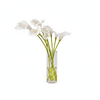 5 fleurs de lys calla artificielles pour la décoration de table