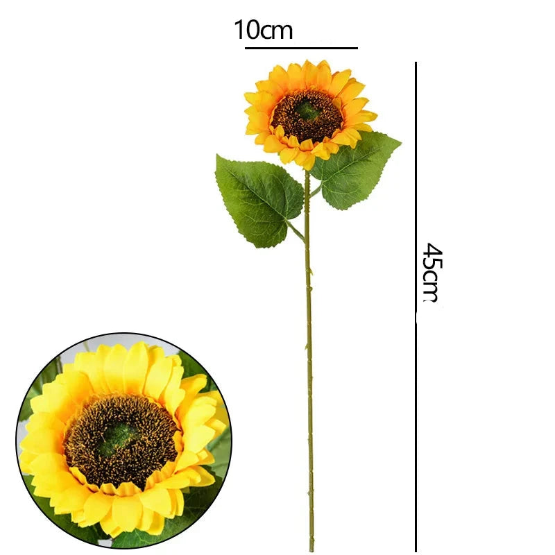 Bouquet de 10 ou 20 tournesols artificiels réalistes