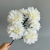 Dahlia artificiel à 7 têtes pour la décoration d'intérieur