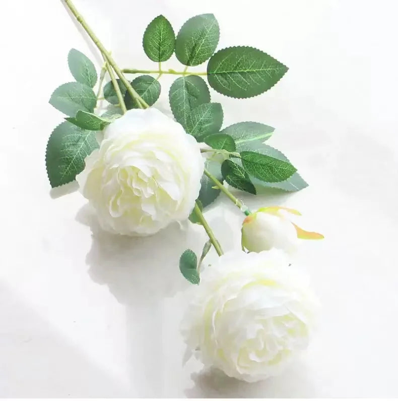 Pivoines roses artificielles en soie