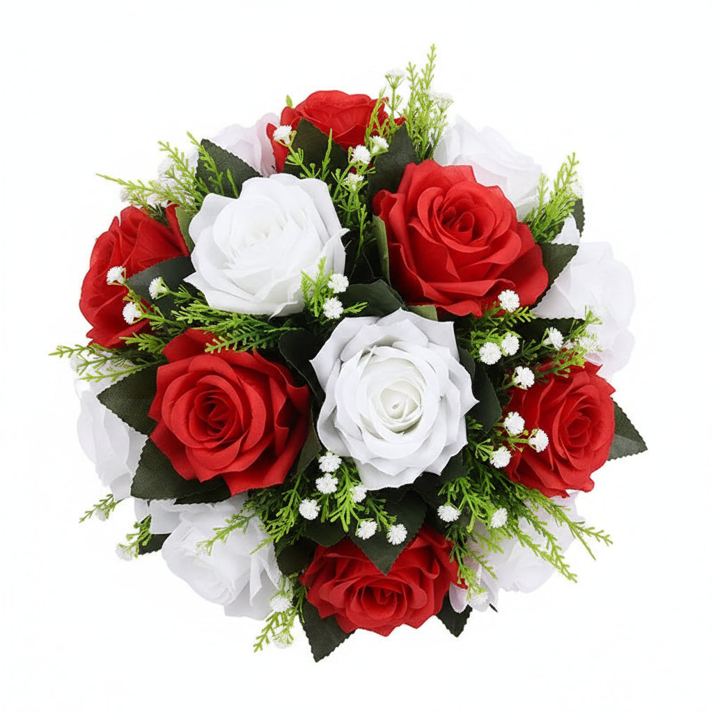 1 boule de roses artificielles
