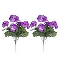 Lot de 2 fleurs artificielles de géranium