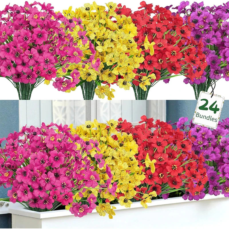 Bouquets de fleurs artificielles décoration jardin