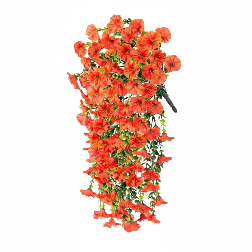 4 Fleurs artificielles suspendues pour extérieur