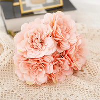 Bouquet de 5 magnifiques pivoines artificielles blanches