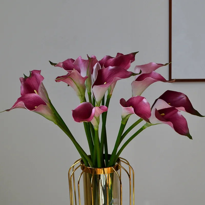 10 fleurs artificielles lys