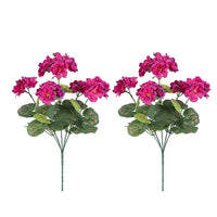 Lot de 2 fleurs artificielles de géranium