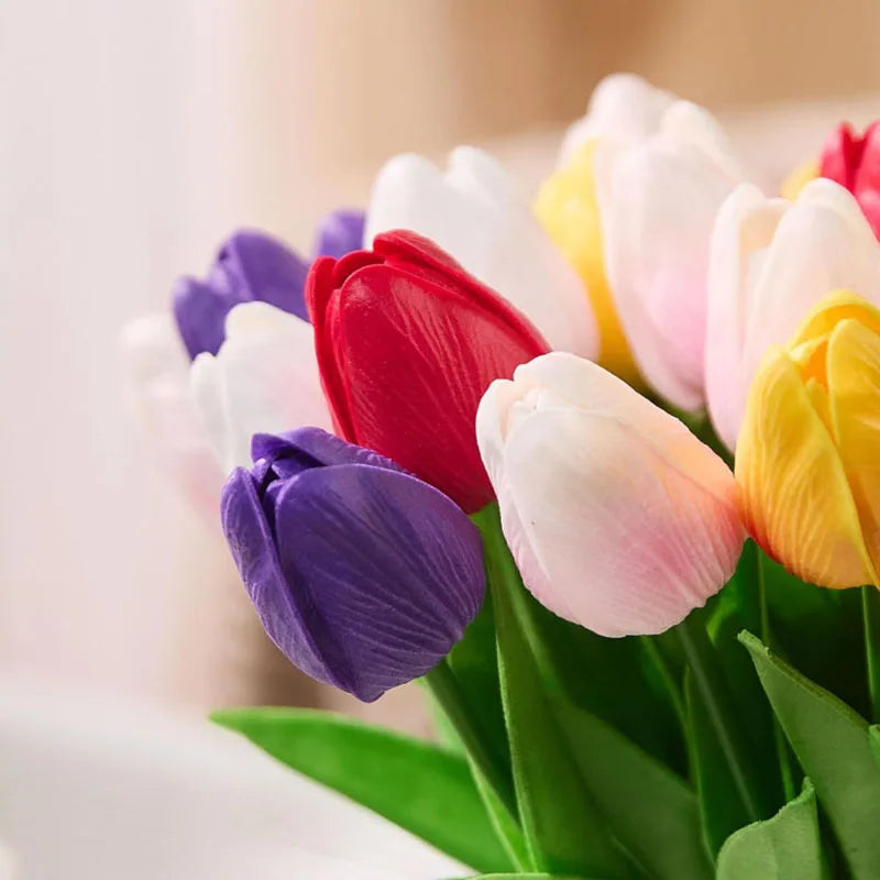 Tulipes artificielles réalistes naturelles