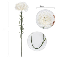 Bouquet de 10 œillets blancs artificiels pour la décoration