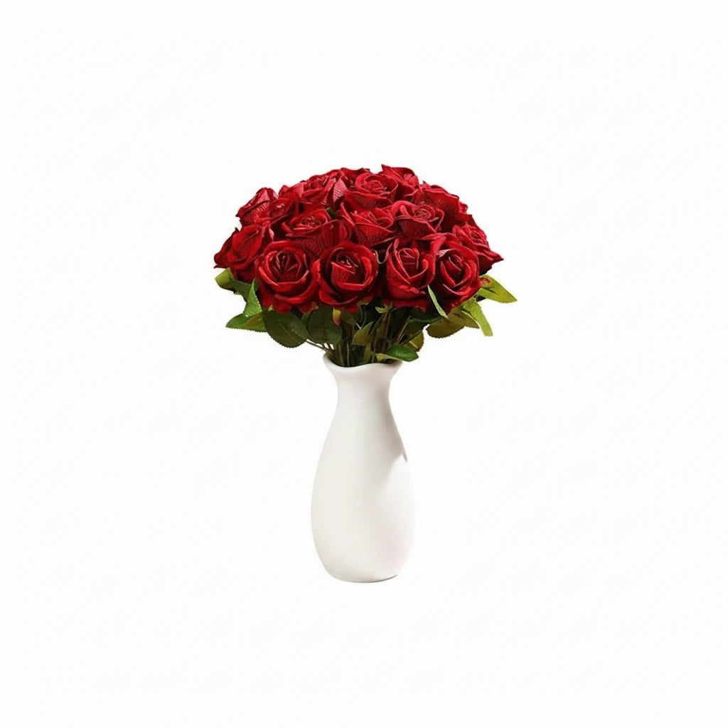 Bouquet de 50 roses artificielles en velours - Luxe