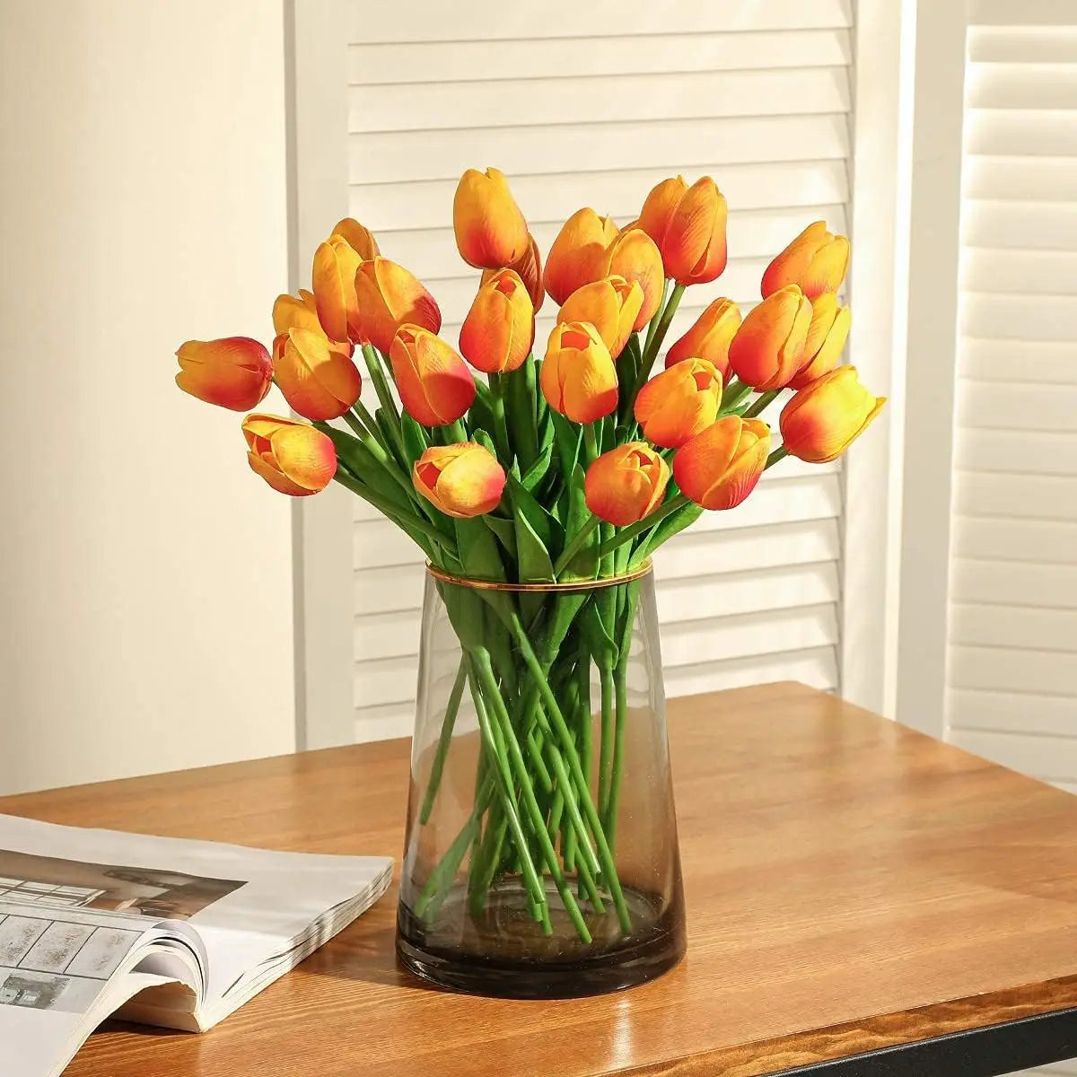 10/30 fleurs artificielles tulipes réalistes