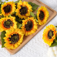 Bouquet de 10 ou 20 tournesols artificiels réalistes