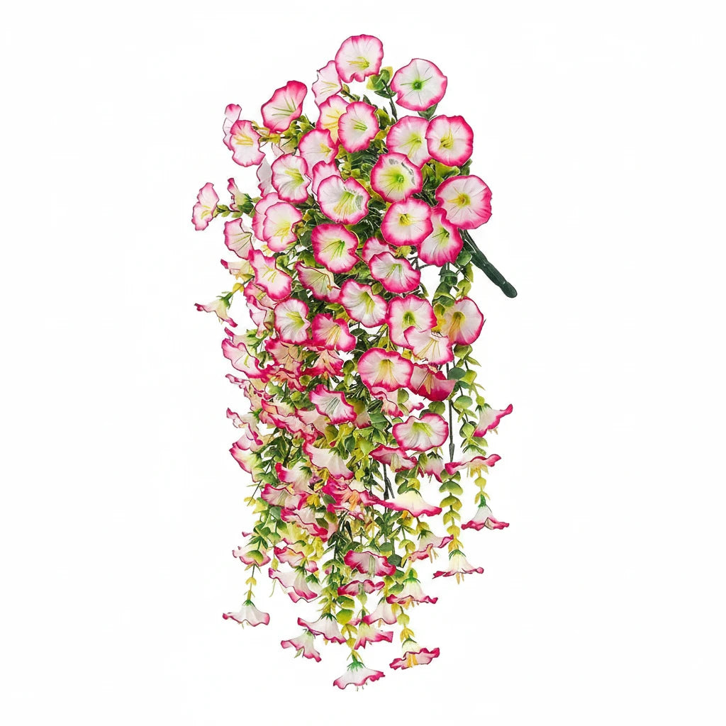 4 Fleurs artificielles suspendues pour extérieur