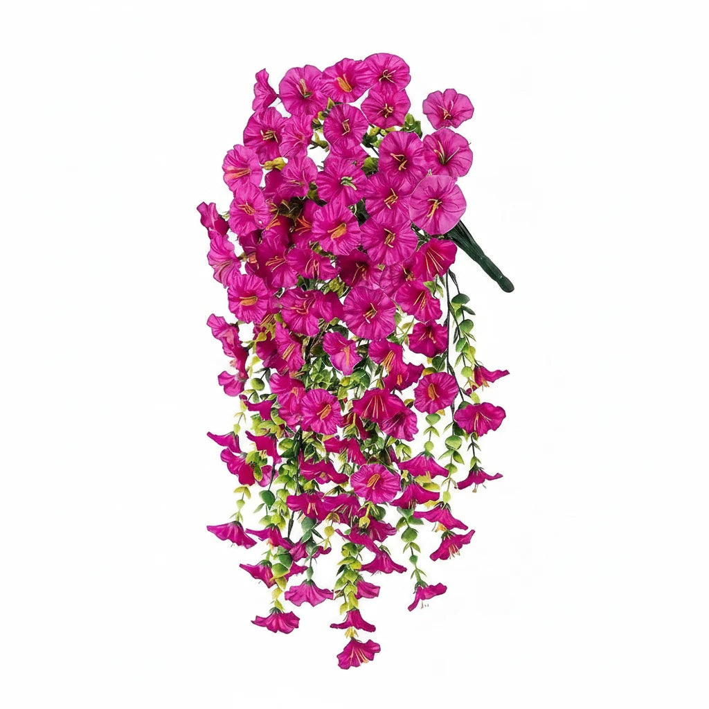 4 Fleurs artificielles suspendues pour extérieur