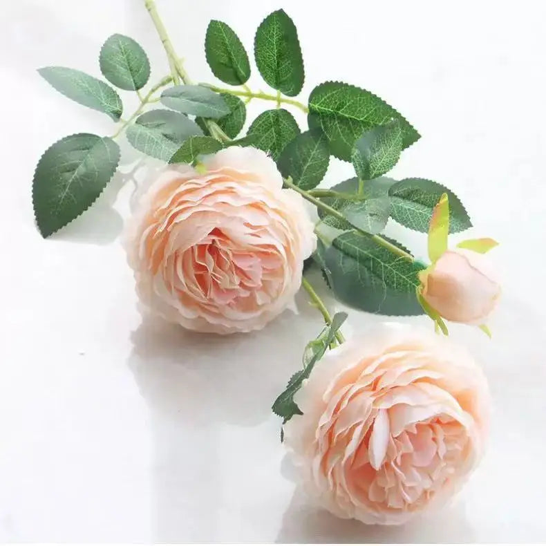 Pivoines roses artificielles en soie